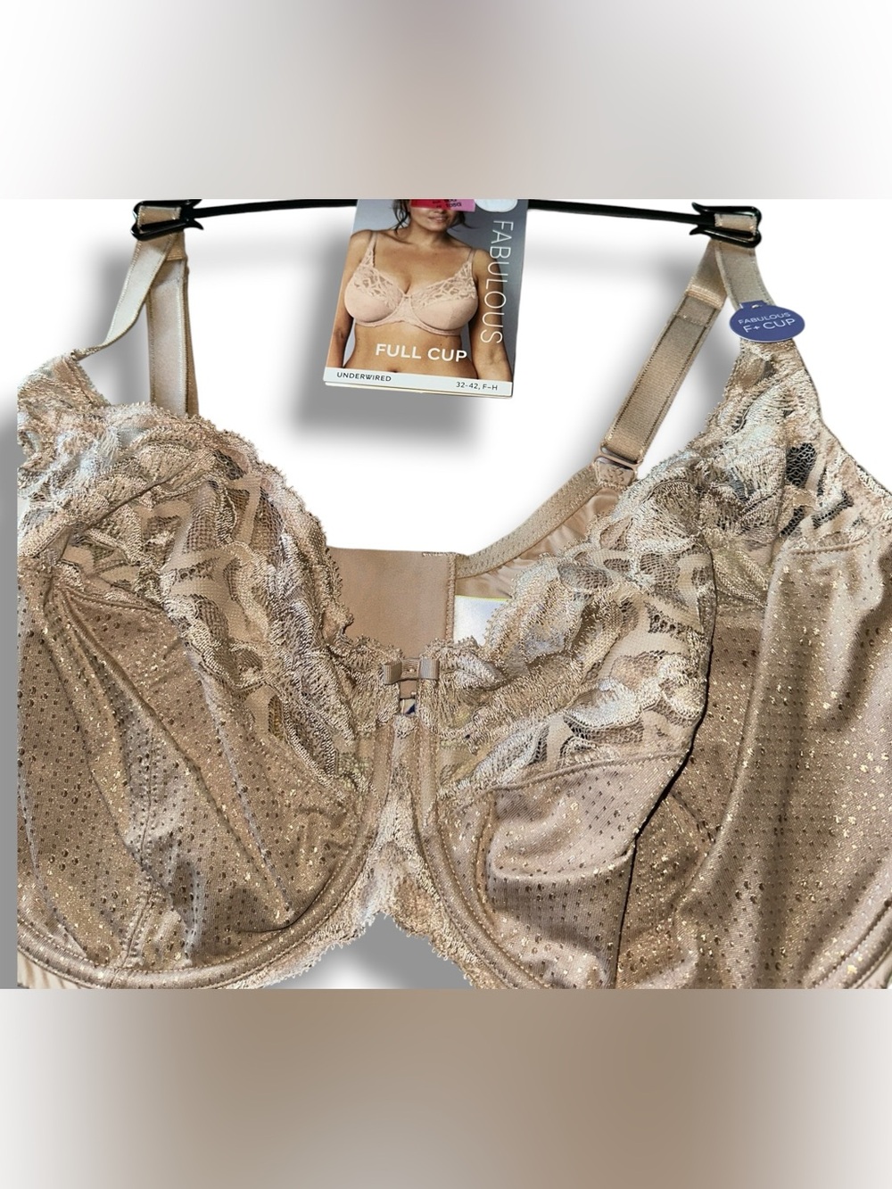 Marks & Spencer 40F FABULOUS Wild Blooms Lace Collection UW Full Cup Bra BEIGE